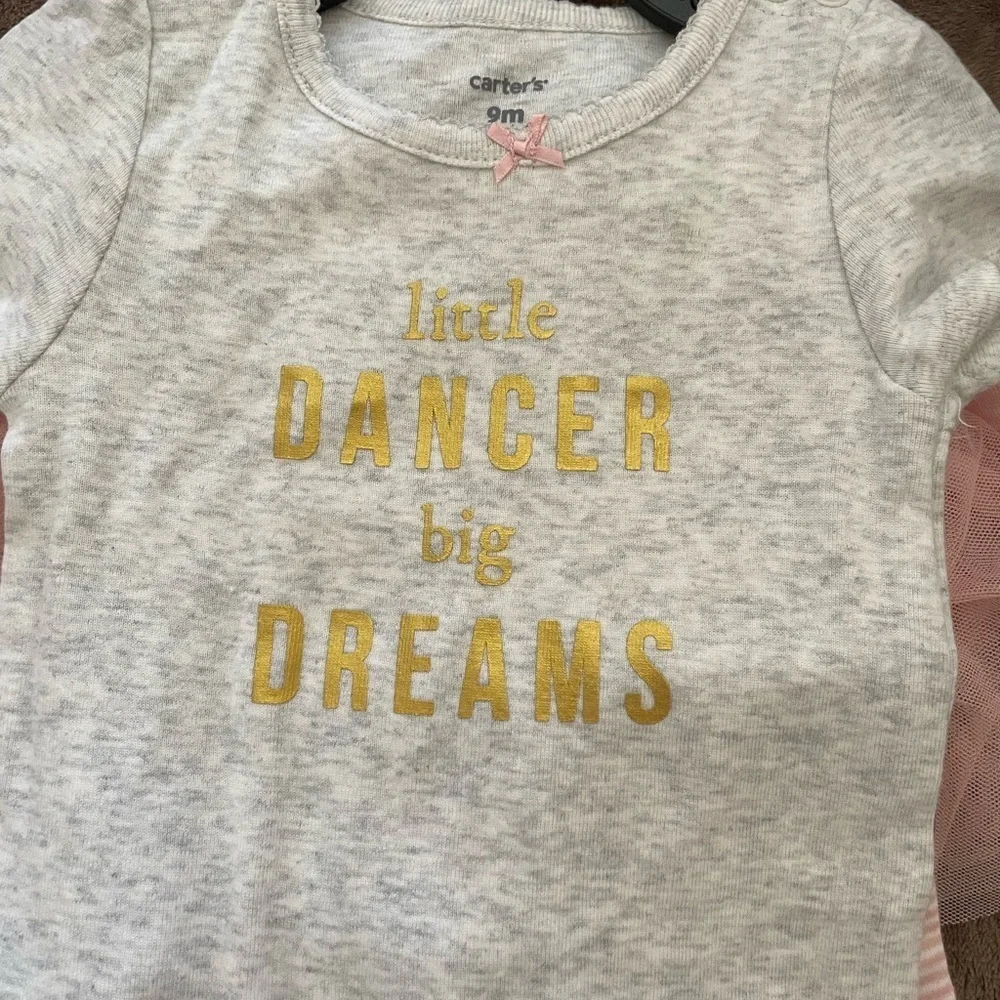 Carter’s Baby Girl 4pc Set – “Little Princess” Bunny Outfit Pink Gray SZ 9M –NWT